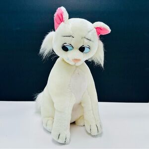 Vintage Disney Sears Aristocats Duchess Gold Collar White Cat Plush 16” Korea